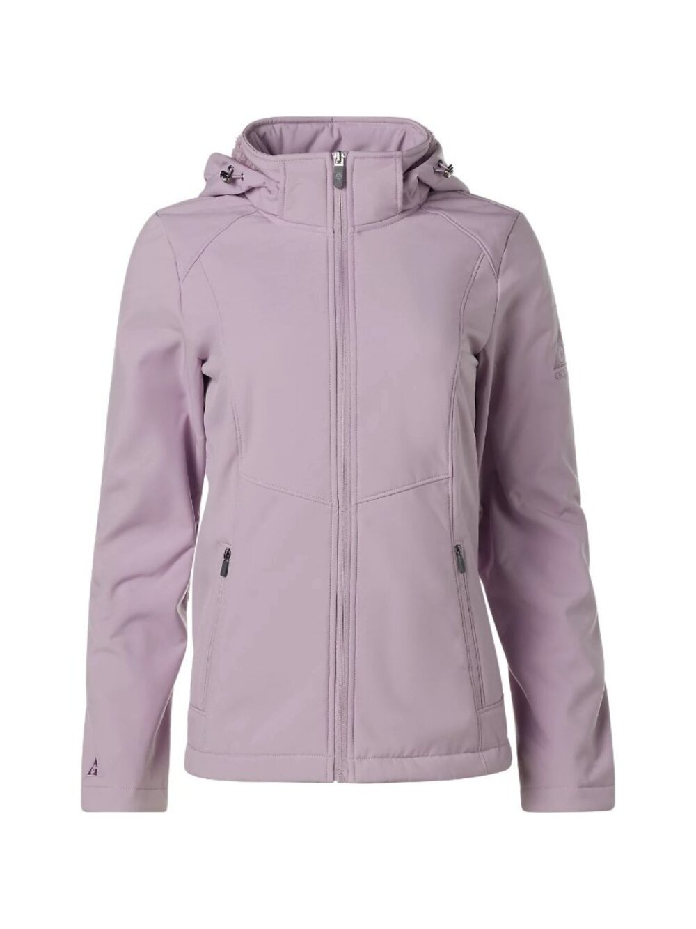 GERRY Womens Size M Medium Jacket Soft Shell Faux Fur Lined Zip Up Fossil Purple
